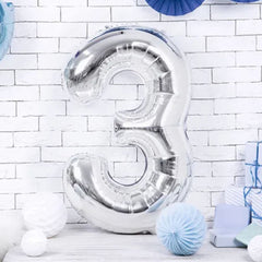 large-foil-silver-number-3-balloon-86cm-birthday-decoration|FB1M-3-018|Luck and Luck| 1
