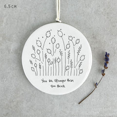 east-of-india-porcelain-small-flower-hanger-you-are-stronger|6332|Luck and Luck| 1