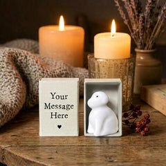 Personalised Dog Matchbox with Porcelain Ornament and Your Own Message