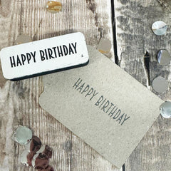 happy-birthday-wooden-craft-rubber-stamp-d2|LLWWHBSTAMPD2|Luck and Luck| 1