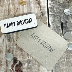 happy-birthday-wooden-craft-rubber-stamp-d2|LLWWHBSTAMPD2|Luck and Luck| 1