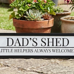Personalised Dad's Shed Road Sign Small Acrylic Gift Plaque (39 cm)
