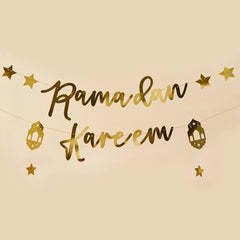 gold-ramadan-kareem-card-banner-2m-decoration-bunting|HBRA100|Luck and Luck| 1