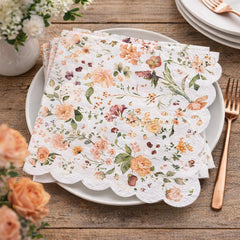 Santex Floral Paper Party Paper Napkins, Wedding Tableware, Pack of 12