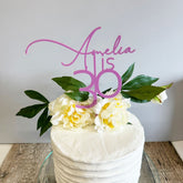 personalised-name-and-age-birthday-cake-topper-acrylic-colours|LLWWNAMEAGECTD2A|Luck and Luck| 1