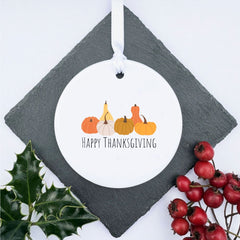 personalised-porcelain-hanging-bauble-happy-thanksgiving-pumpkins|LLUVTG1|Luck and Luck| 1