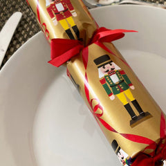 Set of 6 Classic 12-Inch Vintage Nutcracker Crackers for Festive Celebrations