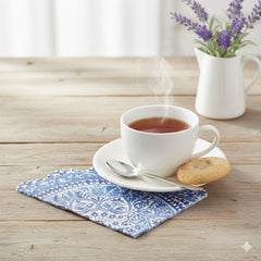 Blue Scalloped Napkins Dolce Vita Wedding Party 20 Pack