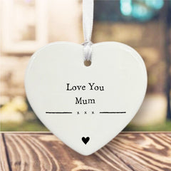 personalised-porcelain-heart-love-you-mum-mummy-keepsake-gift|LLUVPORGF3D|Luck and Luck| 1