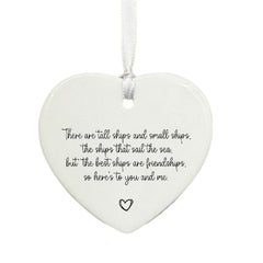 Personalised Friendship Porcelain Heart Keepsake Ornament 7 cm