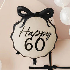 happy-60-foil-balloon-bow-design-60th-birthday-party-decoration|FB266-60|Luck and Luck| 1