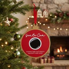 Wooden Santa Cam Hanging Decoration