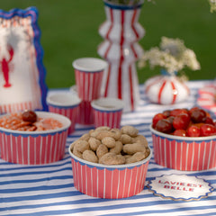 Red Paper Ramekin Party Dishes for Birthdays and Celebrations (Pack of 4, 12.5 cm)