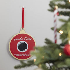 Wooden Santa Cam Hanging Decoration