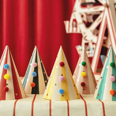 circus-theme-paper-party-pompom-hats-diy-x-6|CPP34|Luck and Luck| 1
