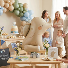 Elephant Foil Balloon Kids Party Decoration Cream 90cm