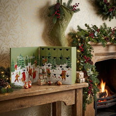 Woodland Animals Wooden Advent Calendar for Christmas Countdown and Festive Decor