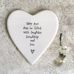 east-of-india-porcelain-coaster-laughter-friendship-love-keepsake|123|Luck and Luck| 1