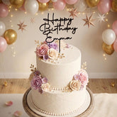 Personalised Happy Birthday Acrylic Cake Topper with Name