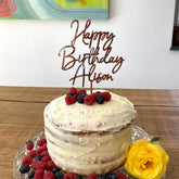 personalised-happy-birthday-acrylic-cake-topper-with-name|LLWWHBCTD2MA|Luck and Luck| 1