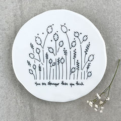 east-of-india-porcelain-coaster-you-are-stronger-than-you-think|205|Luck and Luck| 1