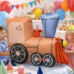 Standing Train Foil Balloon for Playful Train Birthday Party Decorations and Decor