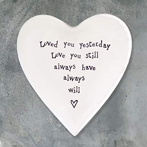 east-of-india-porcelain-coaster-loved-you-yesterday-keepsake-gift|115|Luck and Luck| 1
