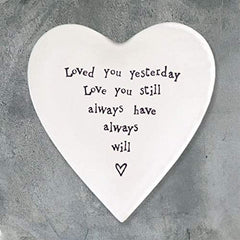 east-of-india-porcelain-coaster-loved-you-yesterday-keepsake-gift|115|Luck and Luck| 1