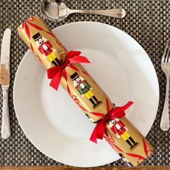 Set of 6 Classic 12-Inch Vintage Nutcracker Crackers for Festive Celebrations
