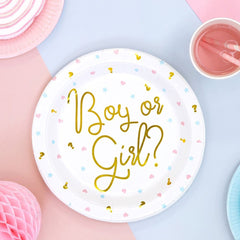 boy-or-girl-paper-plates-x-6-baby-shower|TPP44|Luck and Luck| 1