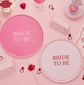 Pink Bride To Be Paper Plates Hen Party Tableware Bridal Shower (8 Pack, 23 cm)