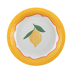 Santex Small Yellow Lemon Design Party Paper Plates, 17.5 cm, Pack of 6