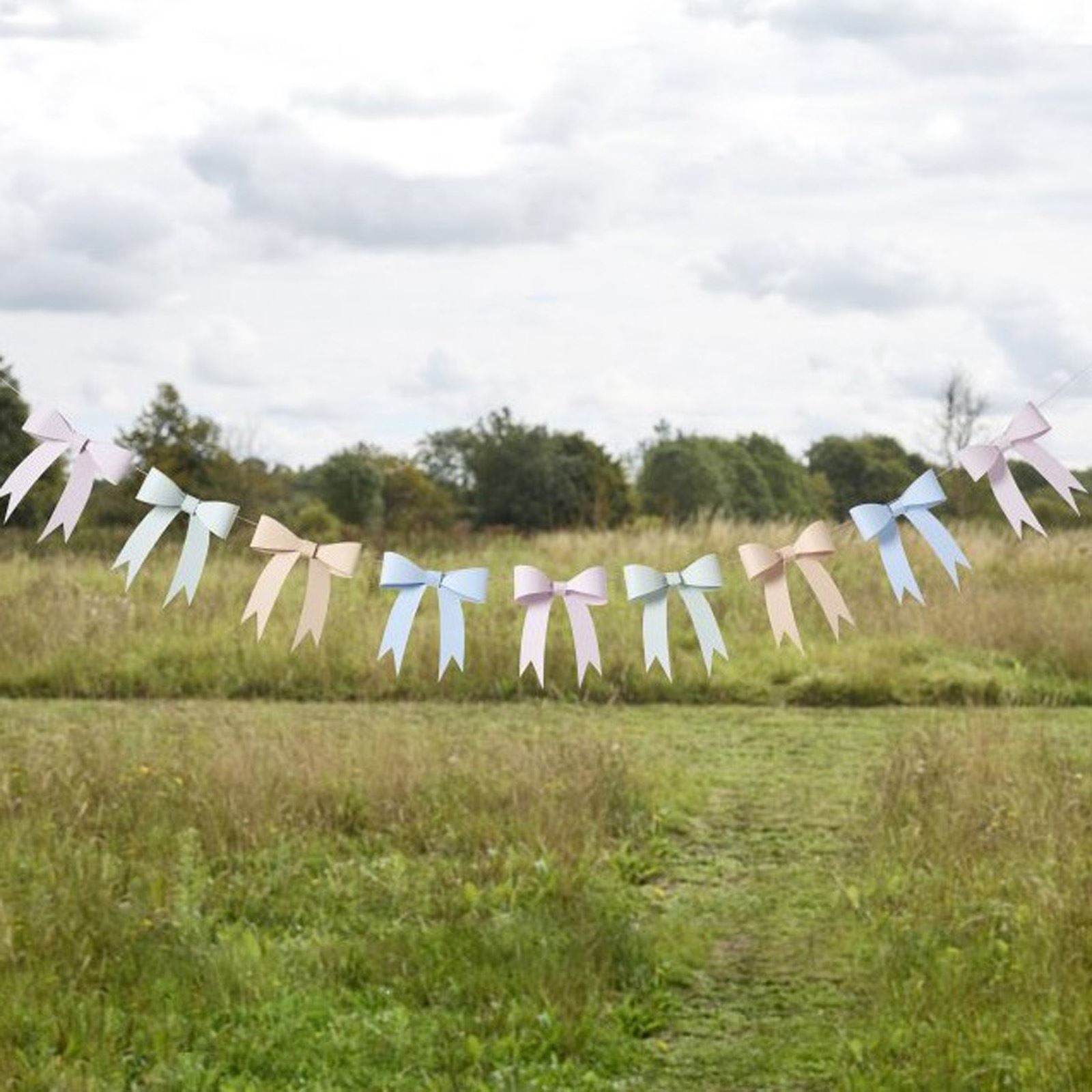 tea-party-3d-card-bow-garland-bunting-2m-vintage-tea-party-decoration|HBDF101|Luck and Luck| 1