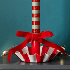 Red & Cream Velvet Christmas Bows for Festive Holiday Decorating, 8 Pack, 10 cm