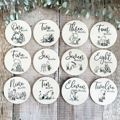 winnie-the-pooh-milestone-discs-12-months-baby-keepsake-gift|LLUVMCPOOHM|Luck and Luck| 1