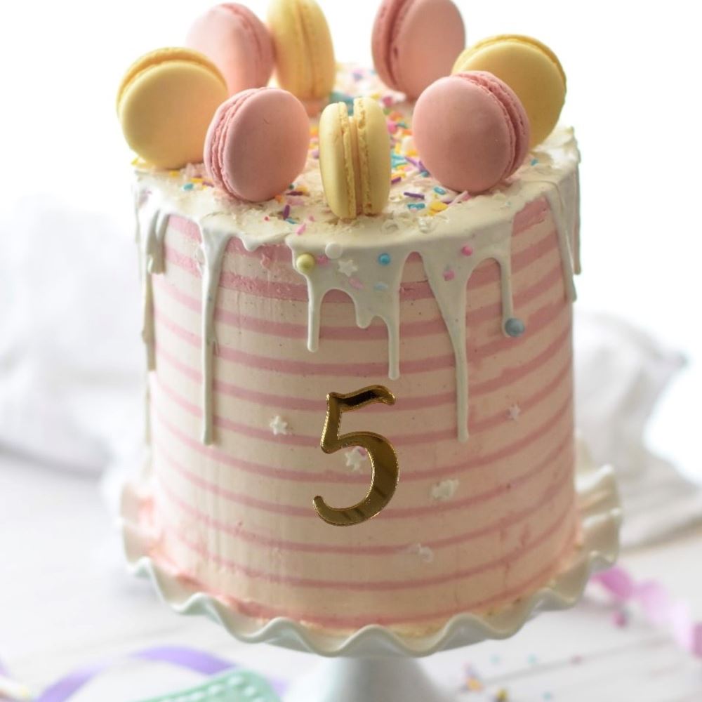 number-5-acrylic-cake-charm-decoration-birthday-celebration|LLWWNUM5CC|Luck and Luck| 1