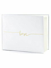 off-white-book-love-gold-letters-24-x-18-5cm-wedding-guest-book|KWAP47|Luck and Luck| 1