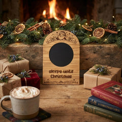 Children's Wooden Christmas Countdown Chalkboard Sign for Festive Family Fun