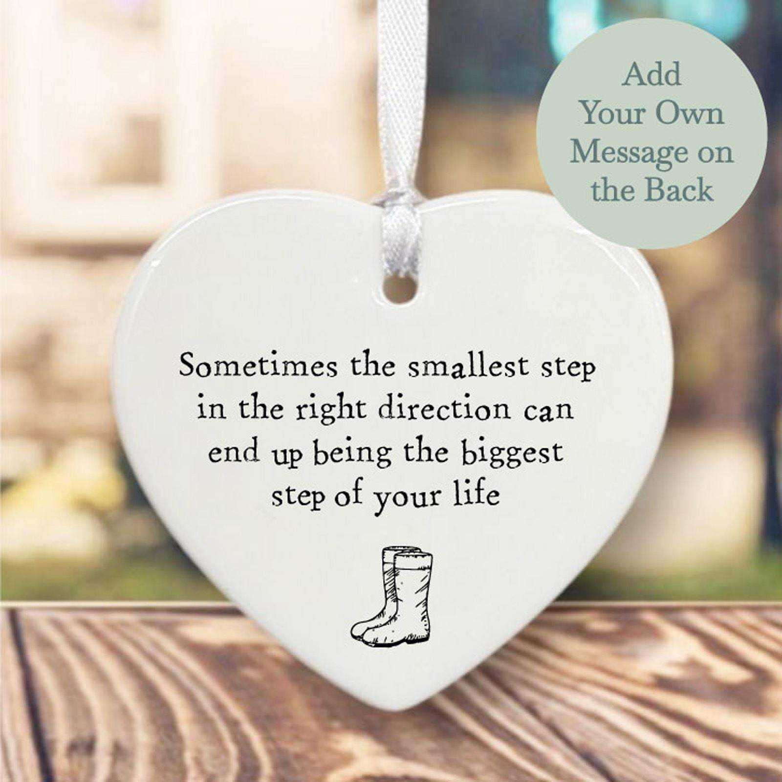 personalised-porcelain-heart-smallest-step-keepsake-gift|LLUV4204|Luck and Luck| 1
