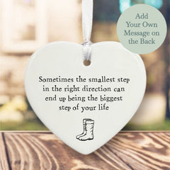 personalised-porcelain-heart-smallest-step-keepsake-gift|LLUV4204|Luck and Luck| 1