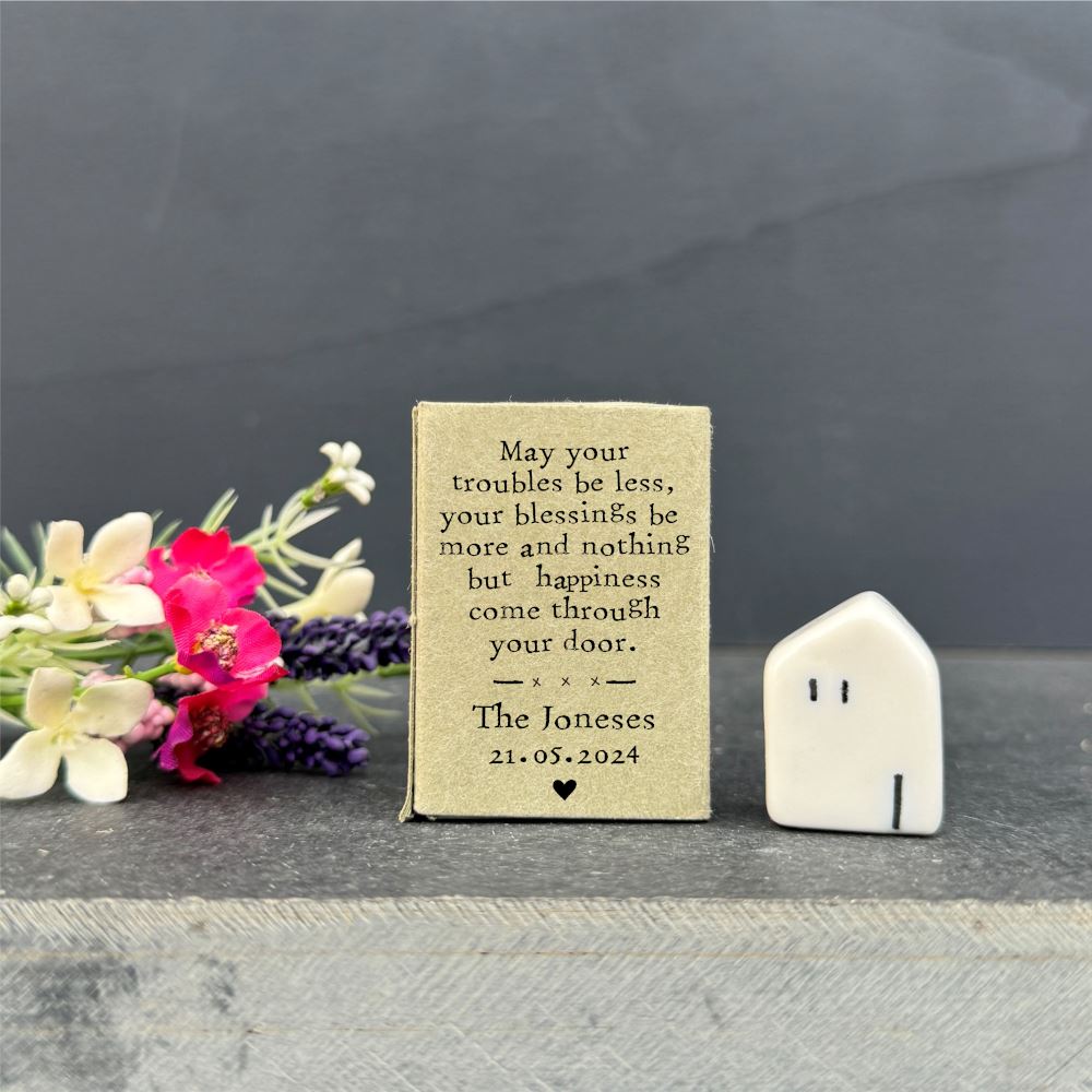 porcelain-house-with-personalised-matchbox-troubles-be-less|LLUV5653|Luck and Luck| 1