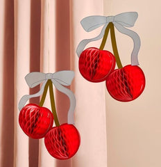Rococo Cherries Paper Honeycomb Party Decorations (Pack of 2, 30 cm)
