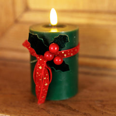 Red Velvet Christmas Ribbon Gold Stars Festive Gift Wrap and Craft Decoration 3m