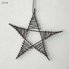 Rusty Wire Hanging Decoration - Star