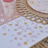 Pink Floral Happy Birthday Table Confetti for Playful Birthday Party Tables