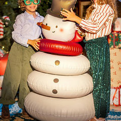 Standing Snowman Foil Balloon White Playful Cheerful Christmas Party Decoration