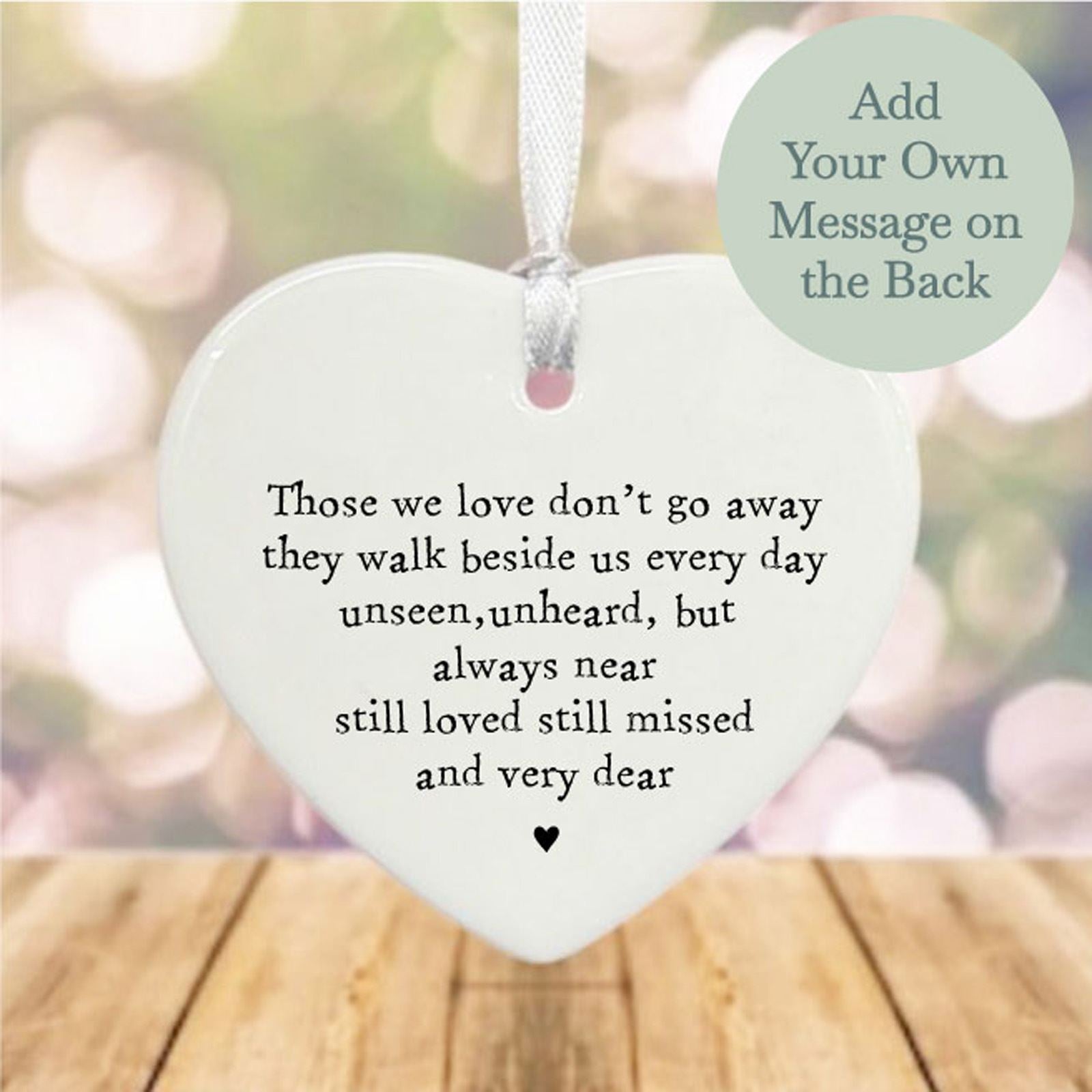 personalised-porcelain-heart-those-we-love-don-t-go-away|UV6386|Luck and Luck| 1