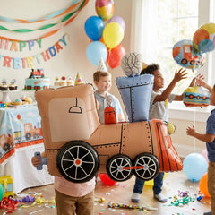 Standing Train Foil Balloon for Playful Train Birthday Party Decorations and Decor