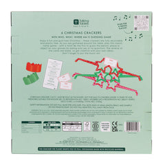 Santa Christmas Crackers with Who What Where Game for Festive Family Parties (Pack of 6)
