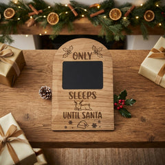 Children's Reindeer Wooden Christmas Countdown Chalkboard Sign for Festive Fun